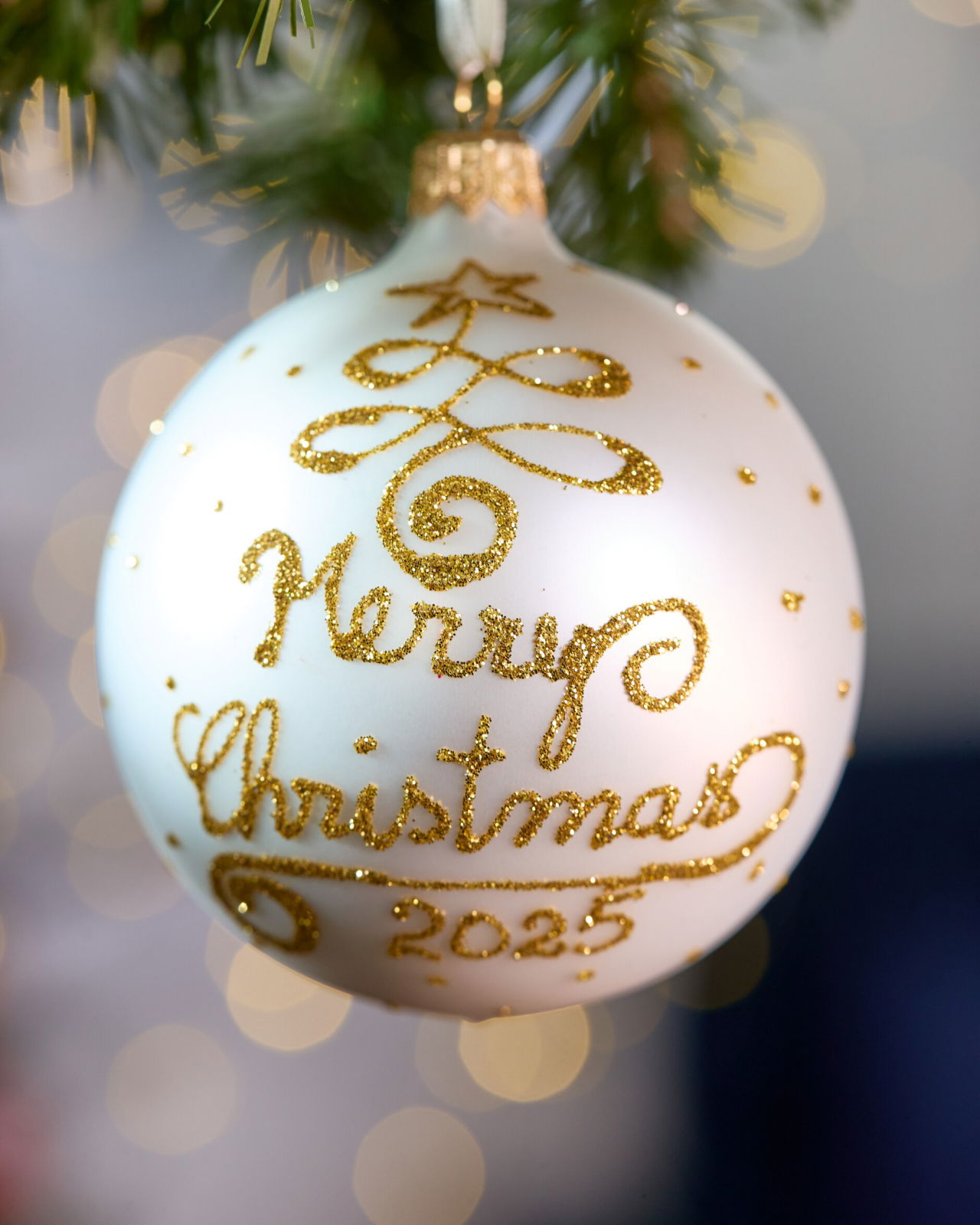 Lux Merry Christmas -joulupallo 2025 8cm