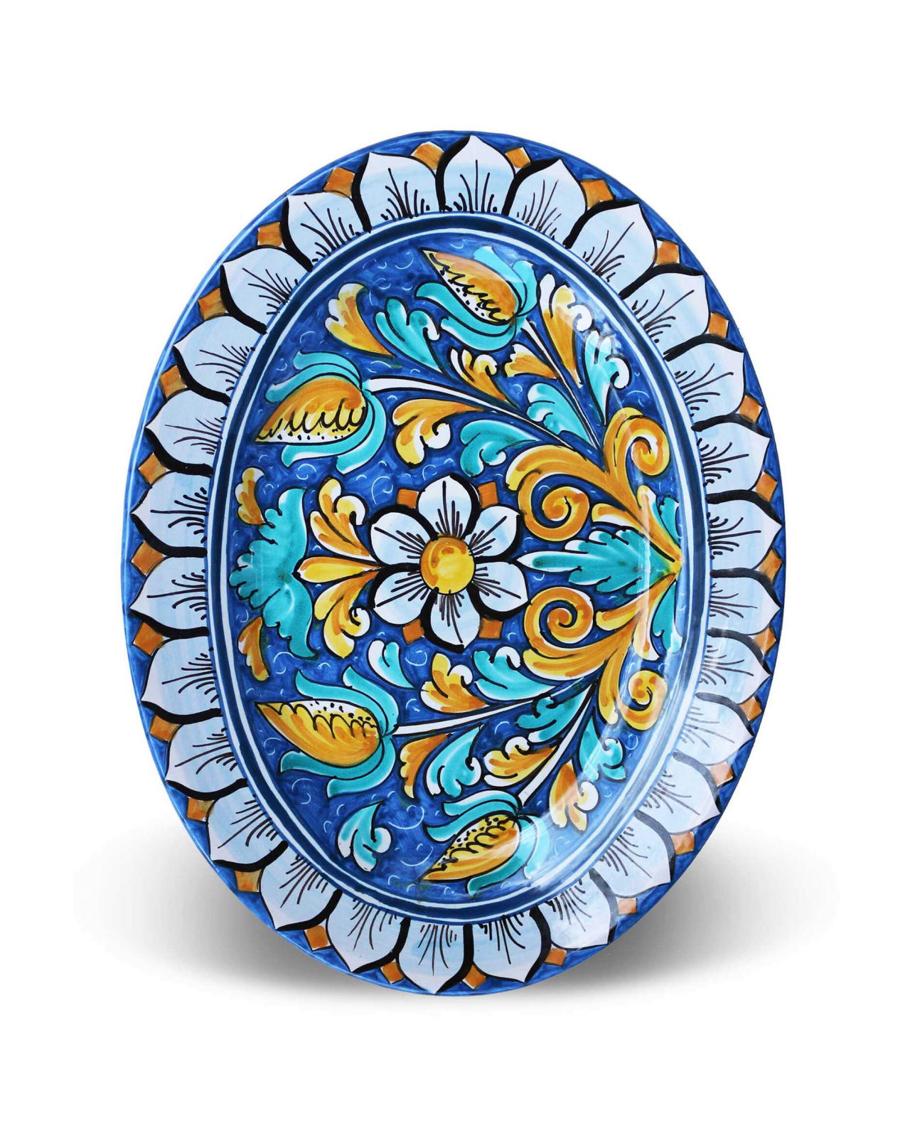 Polam serveringsfat blå