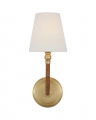 Basden Medium Sconce Antique-Burnished Brass/Natural Rattan