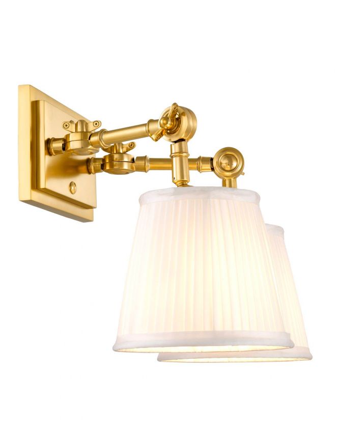 Wentworth Wall Lamp, double, brass - Newport