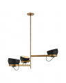 Lightwell Grande Triple Chandelier Soft Brass/Black