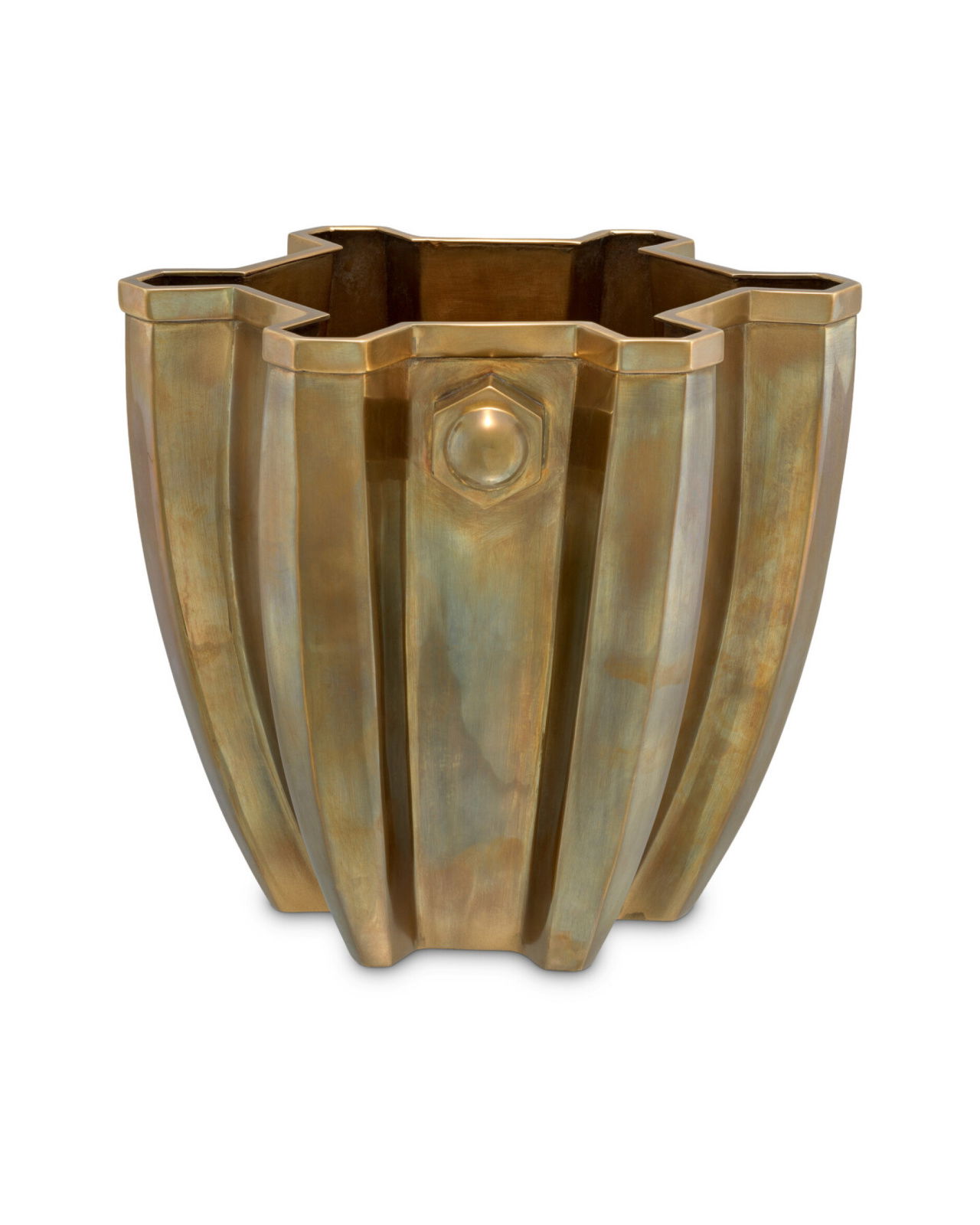 Napoli brass wine cooler