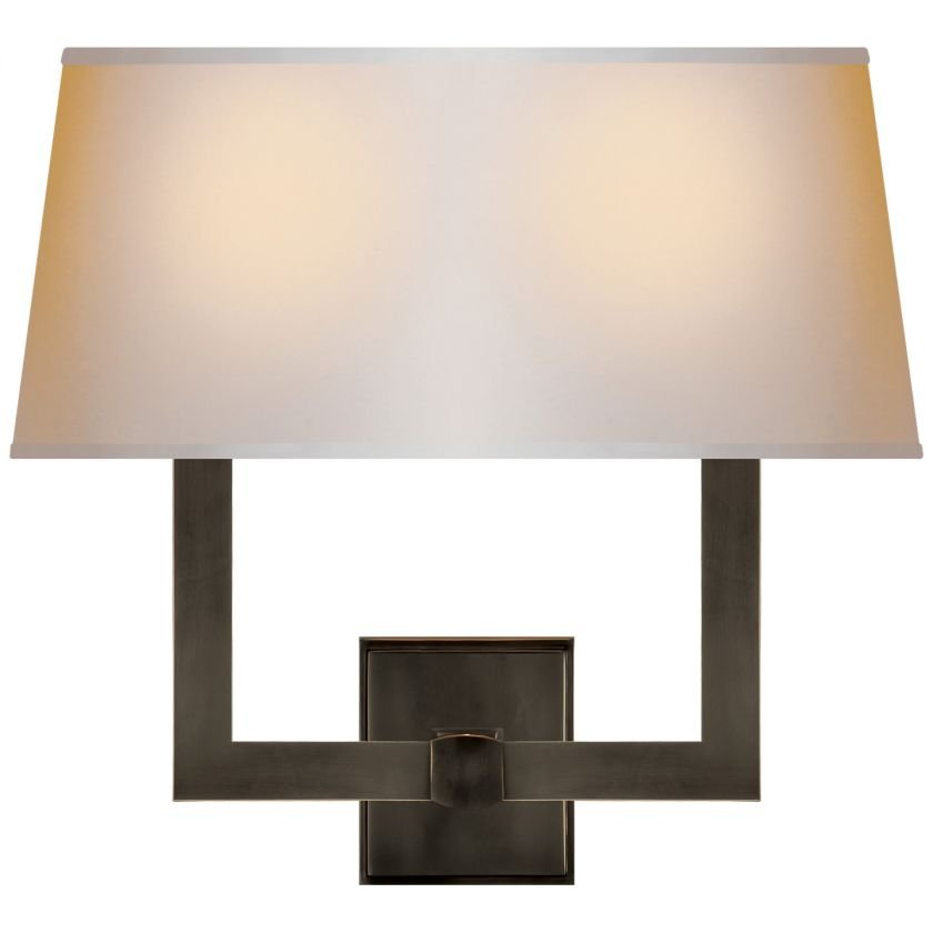 Two-Light Square Tube Sconce