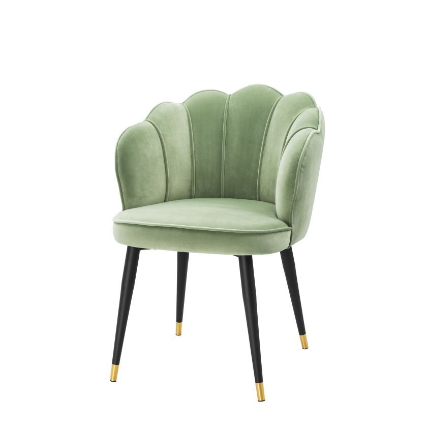 Bristol dining chair velvet savona green