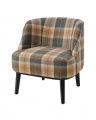 Fairfax Lounge Chair Alistair Plaid Brown