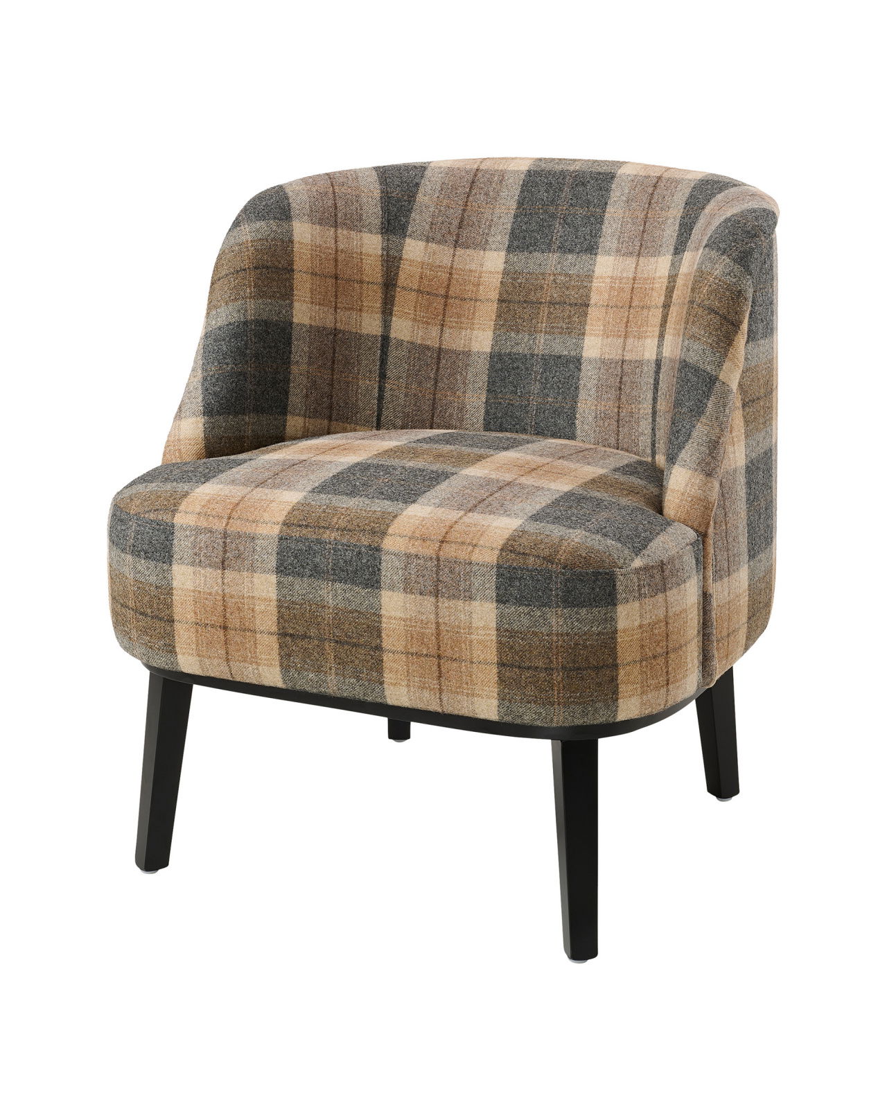 Fairfax Lounge Chair Alistair Plaid Brown