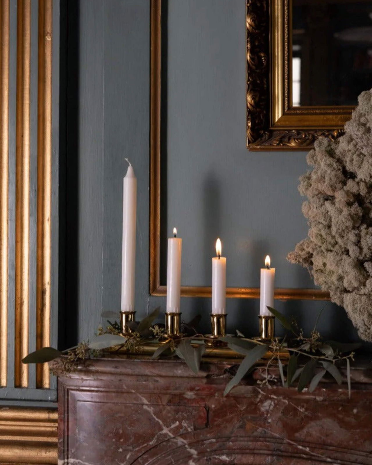 Adventsljusstaken mässing