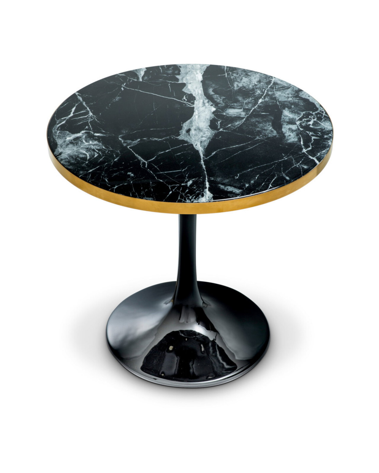 Parme side table, black faux marble