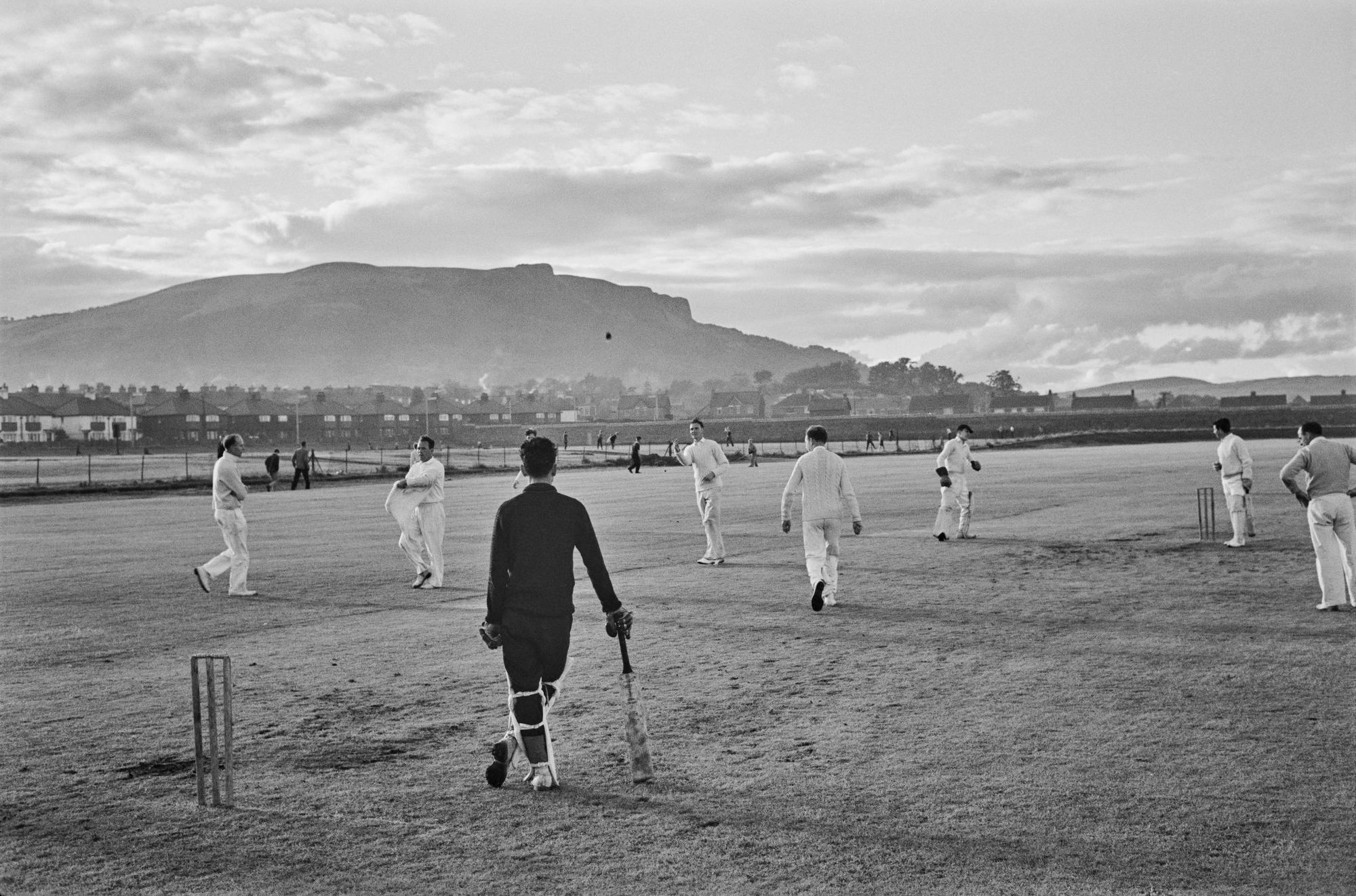 Cricketers on the Pitch