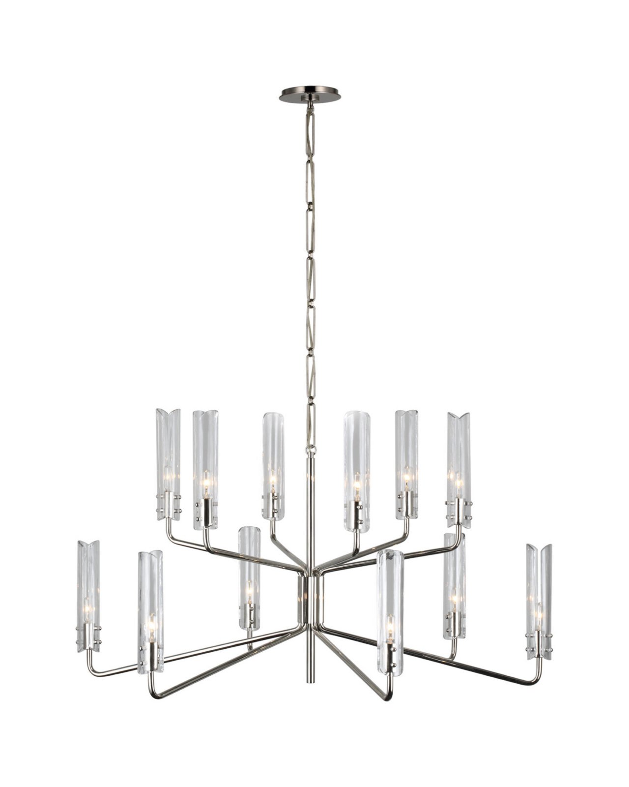 Casoria Two-Tier Chandelier Polished Nickel Large