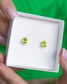 Super Petite Drop Stud Earrings Citrus Green