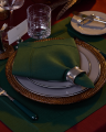 Castleford napkin in dark green