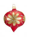 Lux Floral Bauble Red