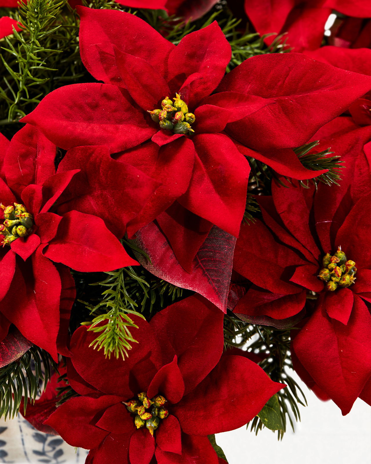 Joulutähti tekokasvi klipsillä punainen