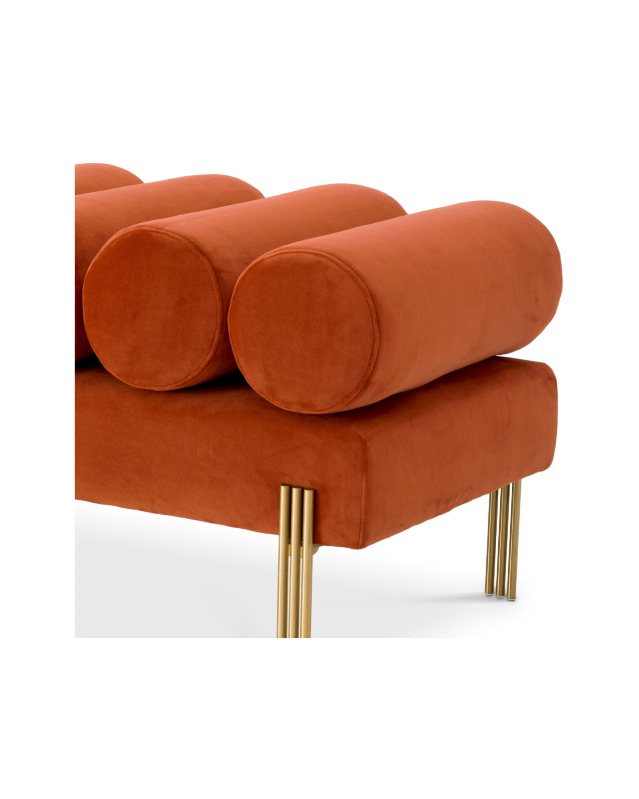 Oxley bänk savona orange velvet