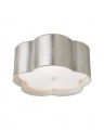 Bryce Flush Mount Silver and White Medium