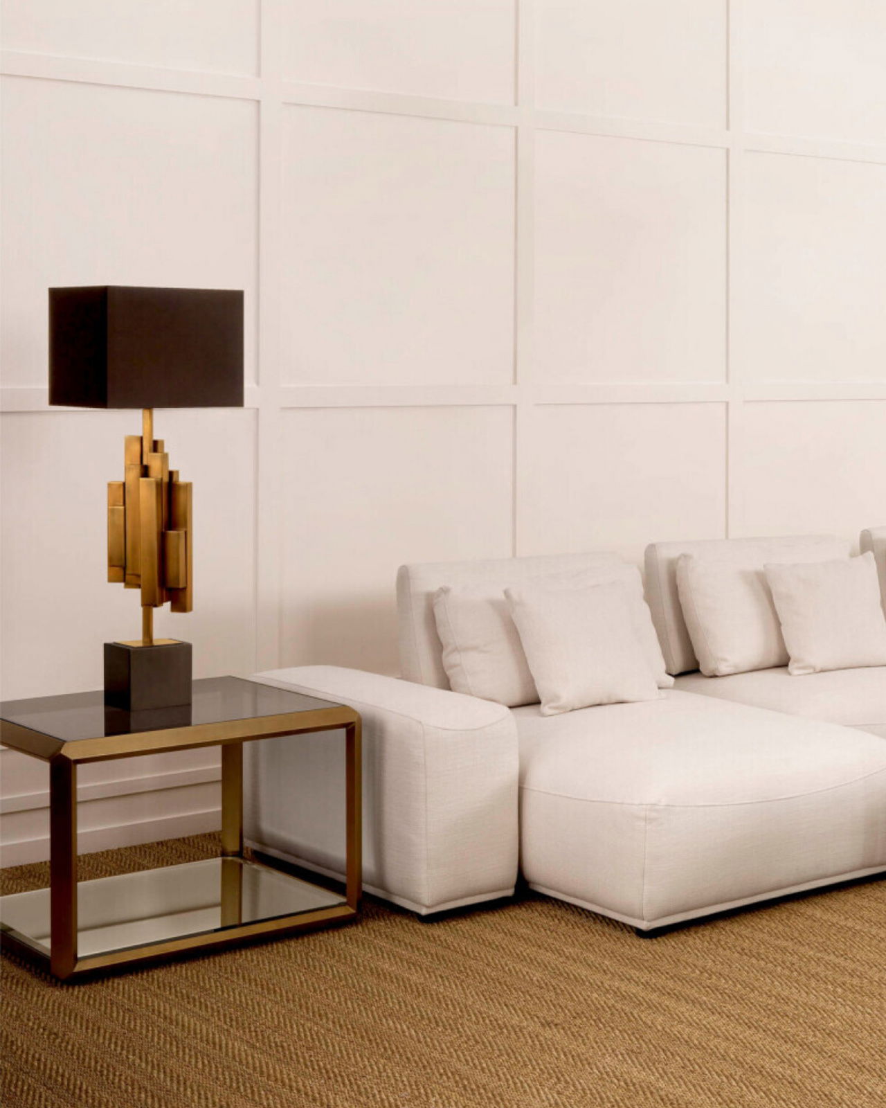 Beau Rivage tafellamp antiek messing