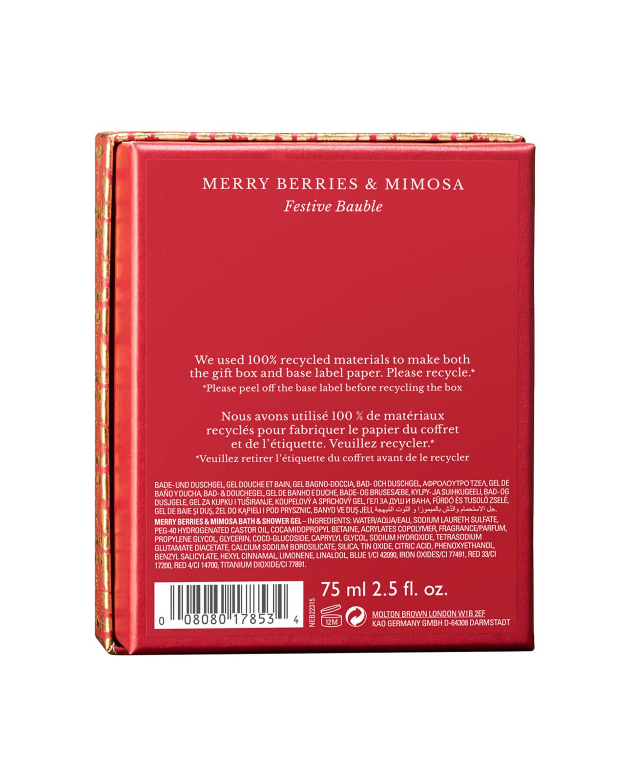 Merry Berries & Mimosa Festive Bauble shower gel