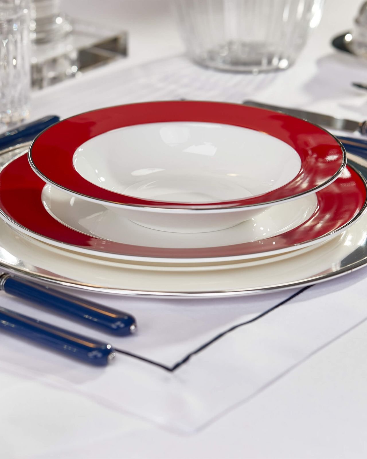 Audley Deep Red deep plate 6-pack