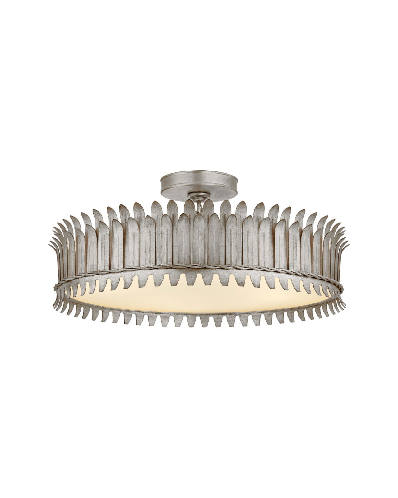 Leslie 21" Semi-Flush Silver