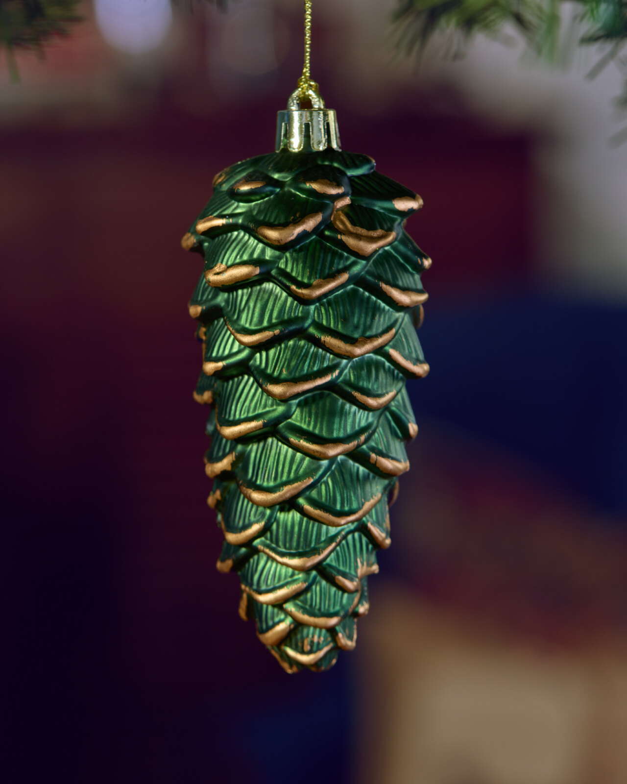 Thristian Zapfen Weihnachtsbaumschmuck matt grün