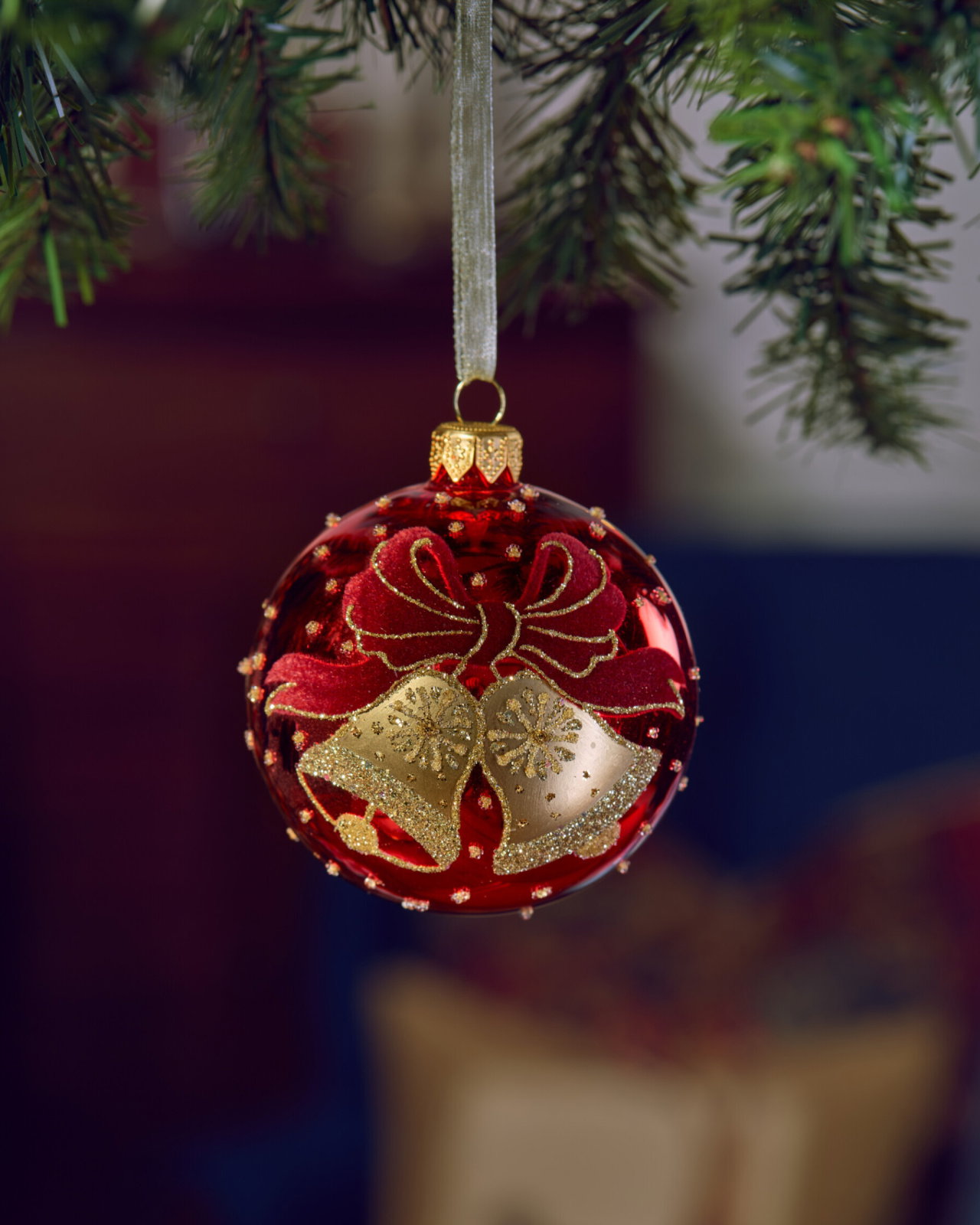 Tiara Weihnachtskugel rot 8 cm