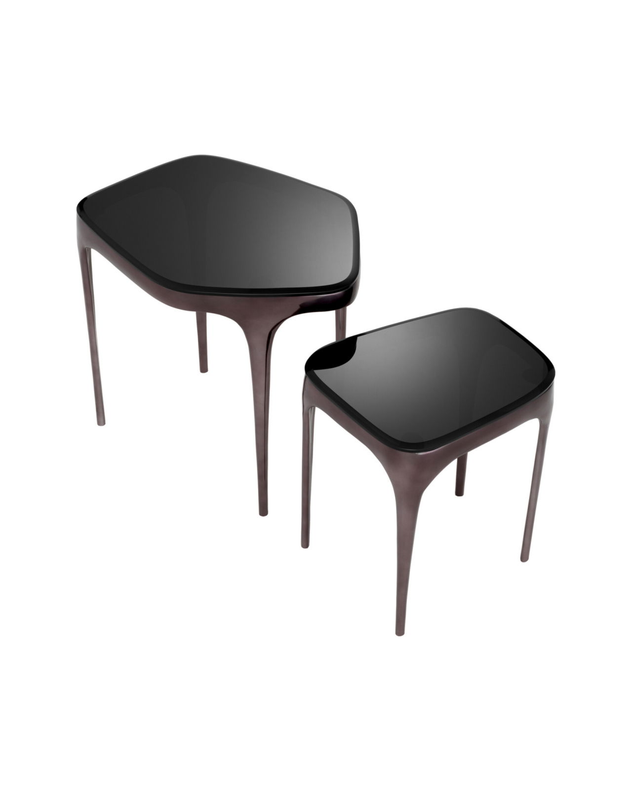 Deacon sidobord svart 2-set