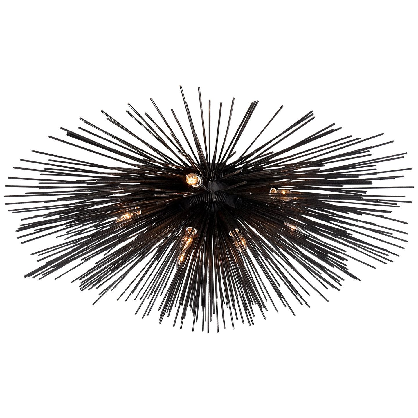 Strada Large Flush Mount Black