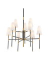 Bowery lysekrone antik messing/sort