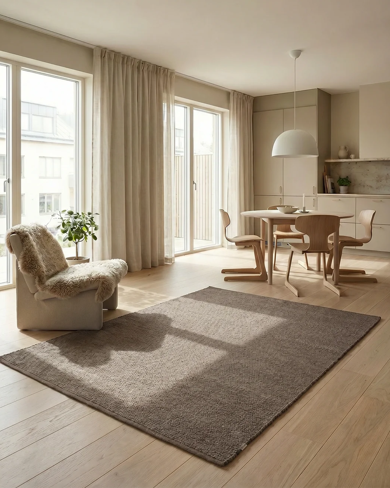 Merino brown rug
