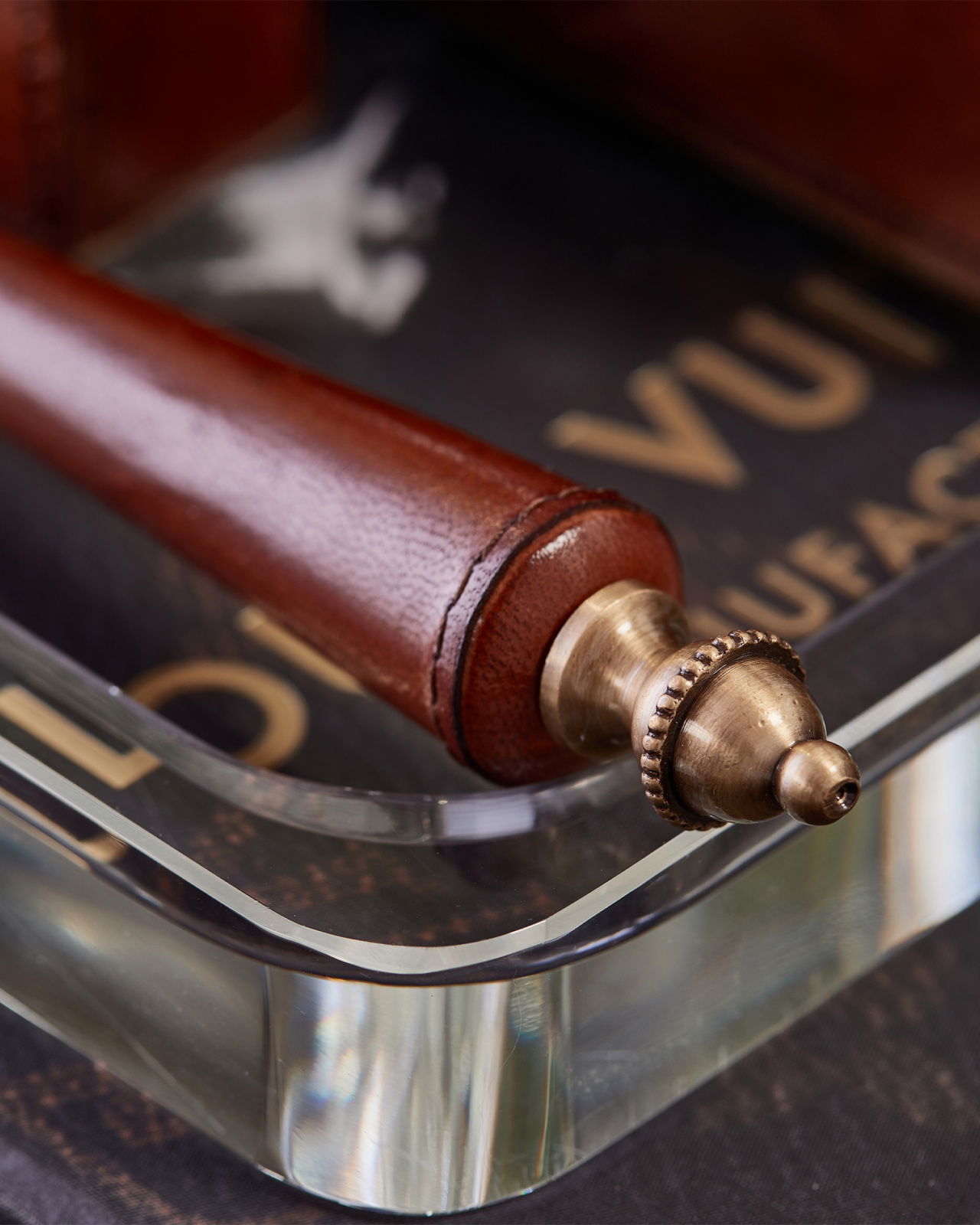 Kensington set förstoringsglas/brevkniv läder