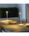 Doppia Accent Rechargeable Table Lamp Matte White