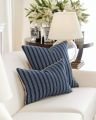 Bungalow Stripe cushion cover indigo
