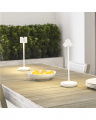 Doppia Accent Rechargeable Table Lamp Matte White