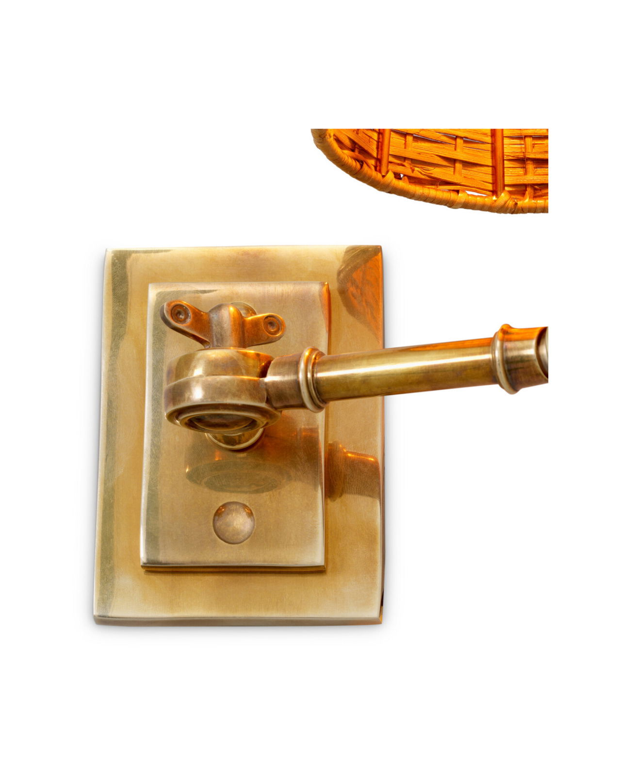 Wentworth Wall Lamp Brass/Rattan