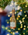 Laila Champagnerflasche Weihnachtsschmuck creme