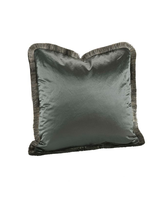 Dorsia-tyynynpäällinen hapsuilla harmaa