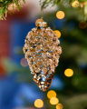 Ethan Pine Cone Ornament Gold