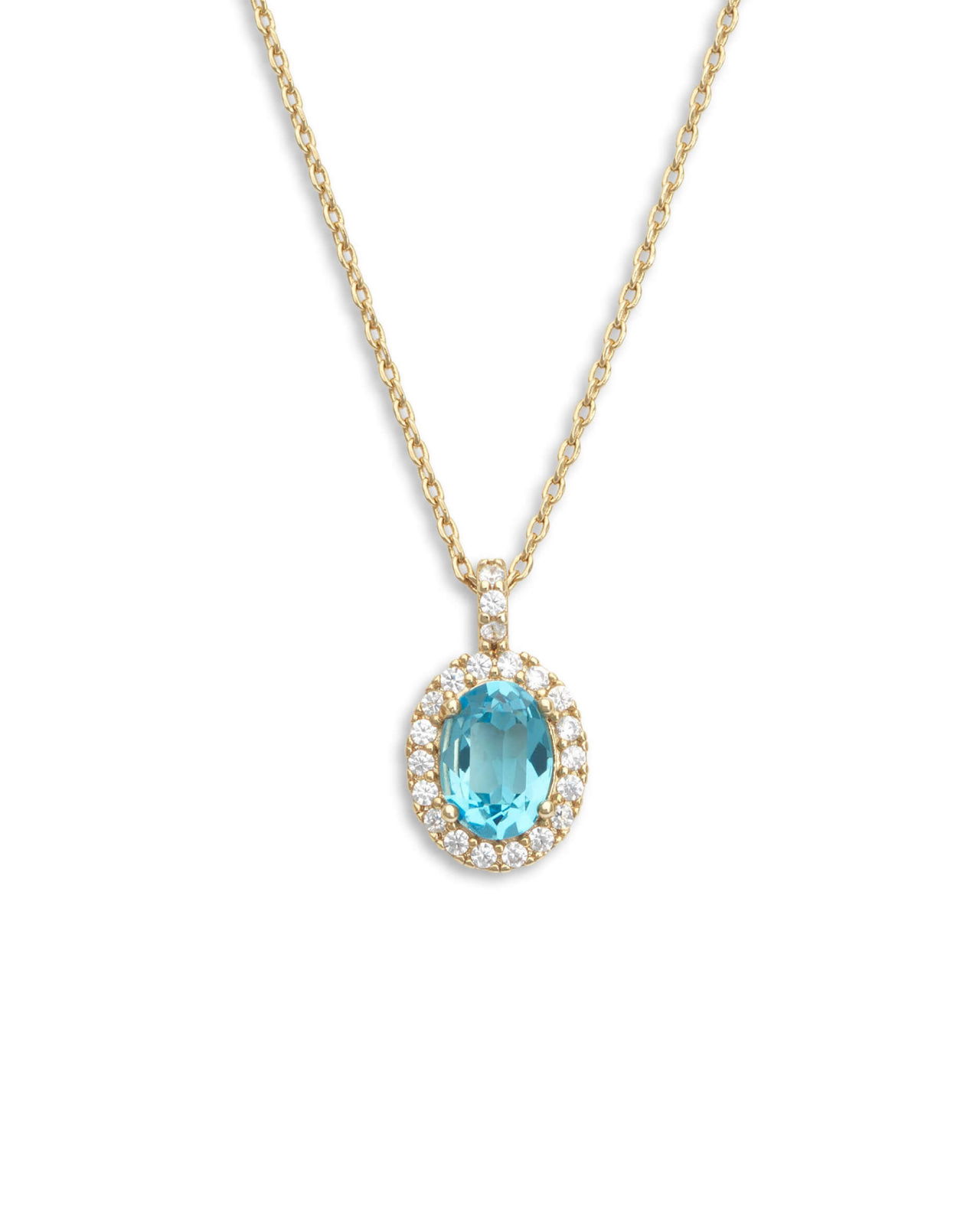 Luna halsband aquamarine