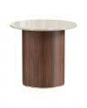 Delano sidebord rund valnød beige