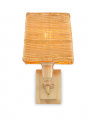 Wall Lamp Lexington Single Brass/Rattan