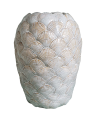 Pecten white vase