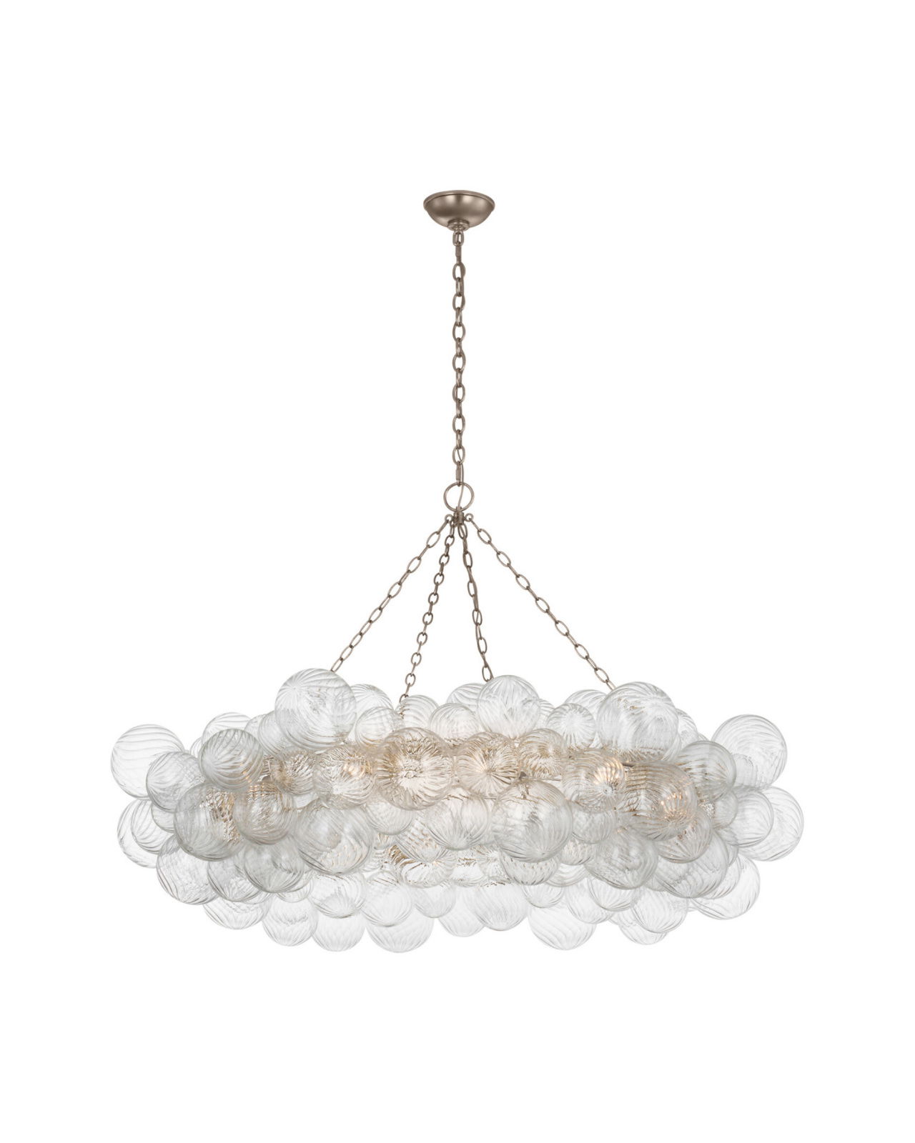 Talia 54" Ring Chandelier Burnished Silver Leaf