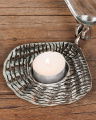 Shell tealight holder silver