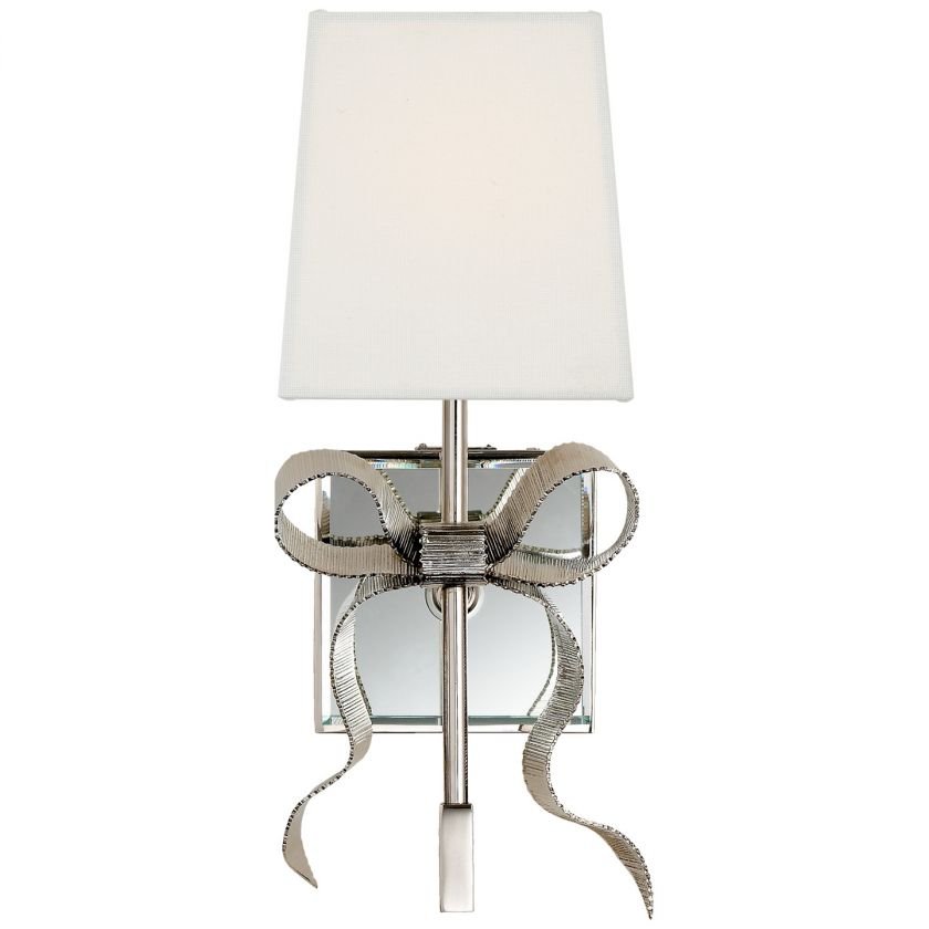 Ellery Small Gros-GraBow Sconce Polished Nickel