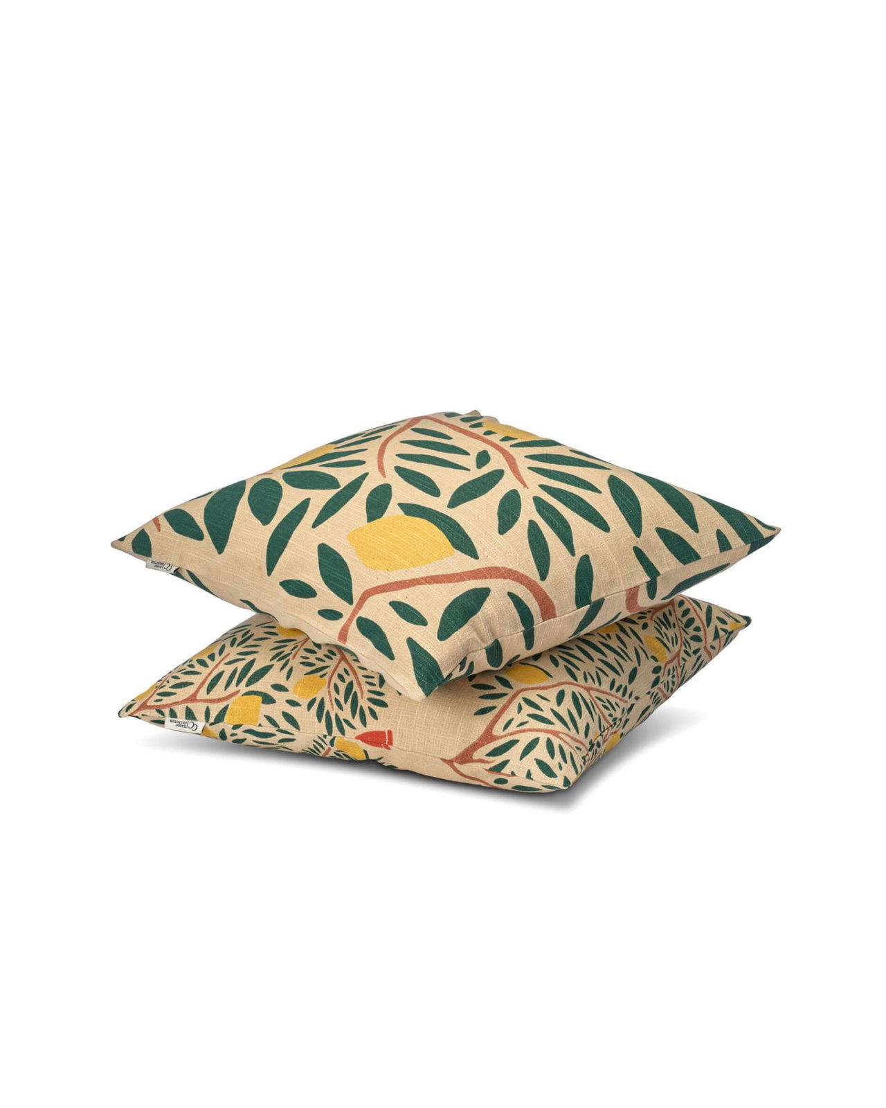 Sunny Citrus kuddfodral mörkgrön