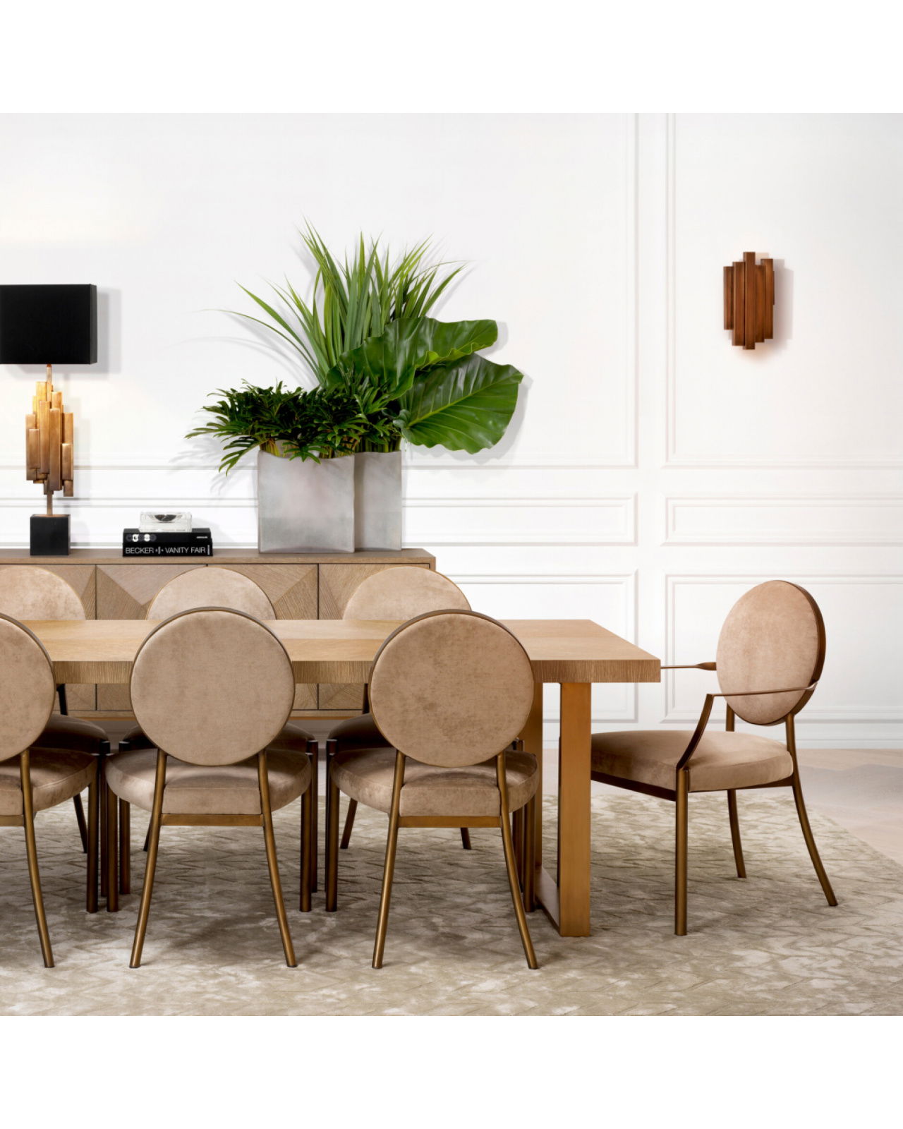 Beau Rivage vägglampa mässing