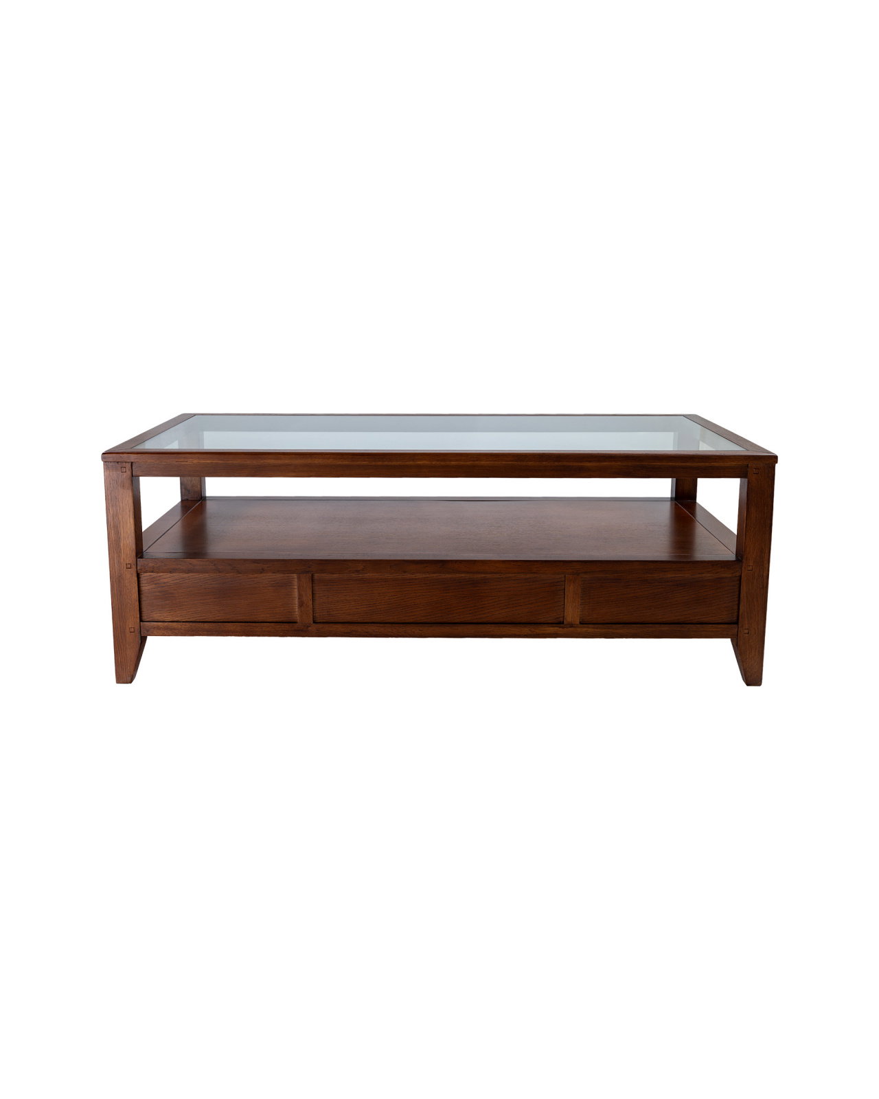 Martino coffee table with glass top Noble Brown