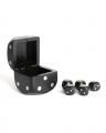 Black Dice Box With 5 Dices, Silver