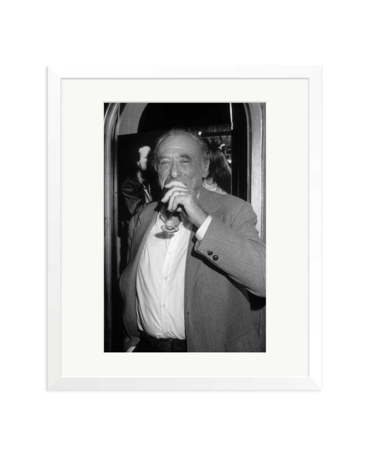 Charles Bukowski Portrait White / Large